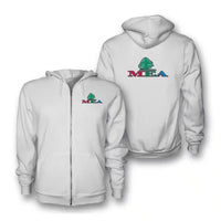 Thumbnail for Middle East Airlines(MEA) logo on white zipped hoodie