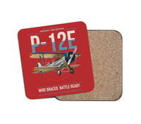Thumbnail for Boeing P-12E design on red 1 piece coaster