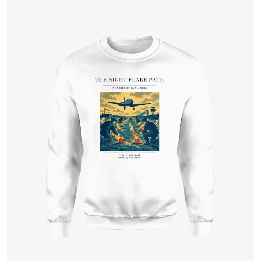 VINTAGE G4525 - The Night Flare Path - Designed Sweatshirts design on white