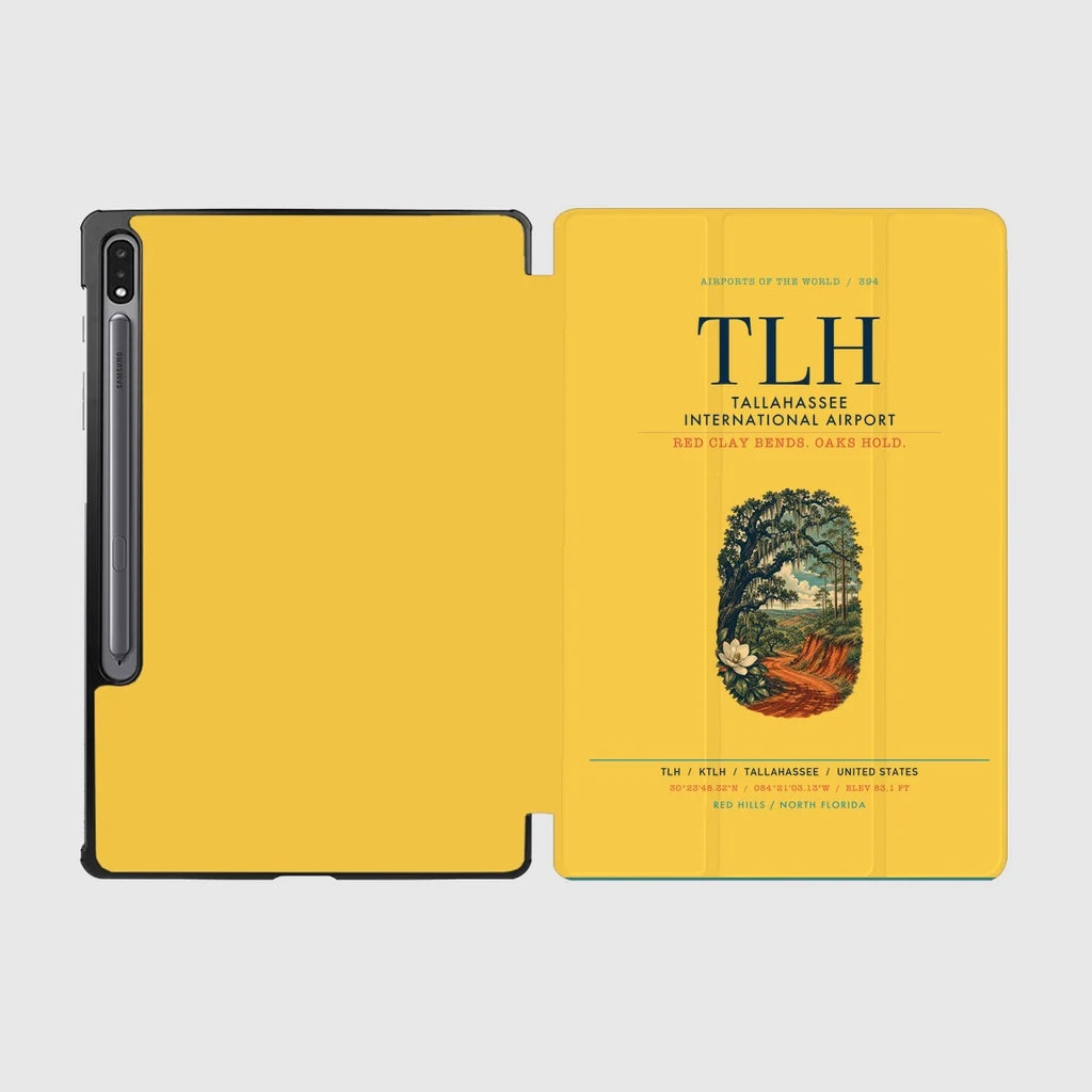 Tallahassee International Airport (TLH) design on yellow samsung tablet tablet case