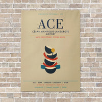 Thumbnail for César Manrique-Lanzarote Airport ACE vertical canvas print - no frame - beige background
