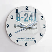 Thumbnail for B-24J Liberator design on light gray no frame wall clock