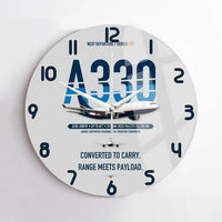 Thumbnail for Airbus A330-200P2F design on light gray no frame wall clock