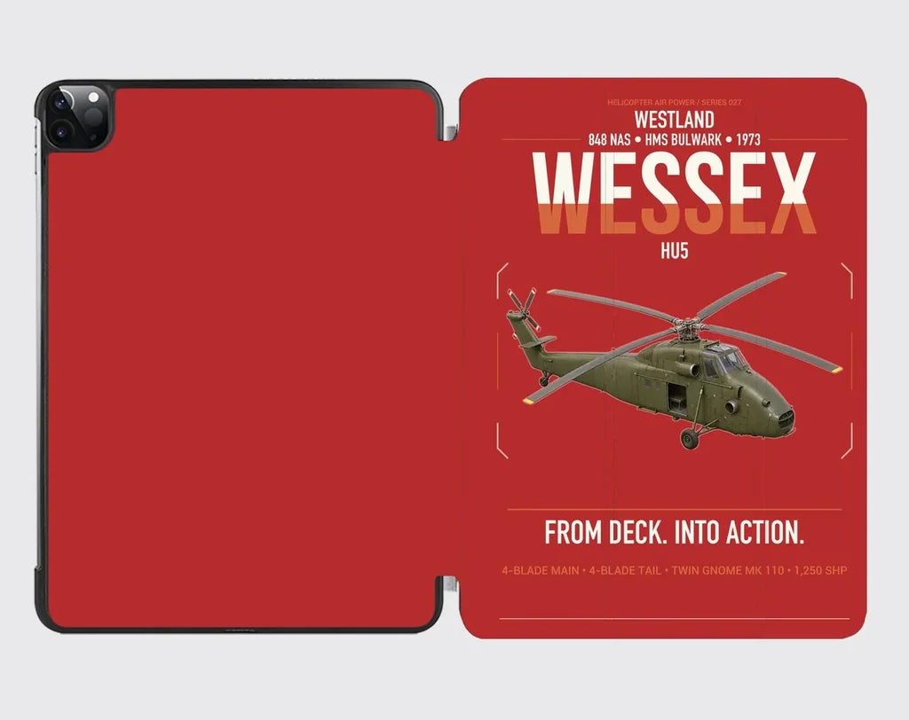 Westland Wessex HU5 design on red ipad tablet case