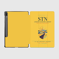 Thumbnail for London Stansted Airport (STN) design on yellow samsung tablet tablet case