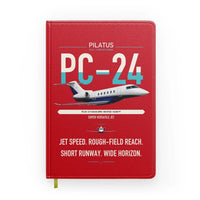 Thumbnail for Pilatus PC-24 design on red notebook