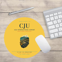 Thumbnail for Jeju International Airport (CJU) design on yellow round mouse pad