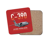 Thumbnail for C-390 Millennium design on red 1 piece coaster