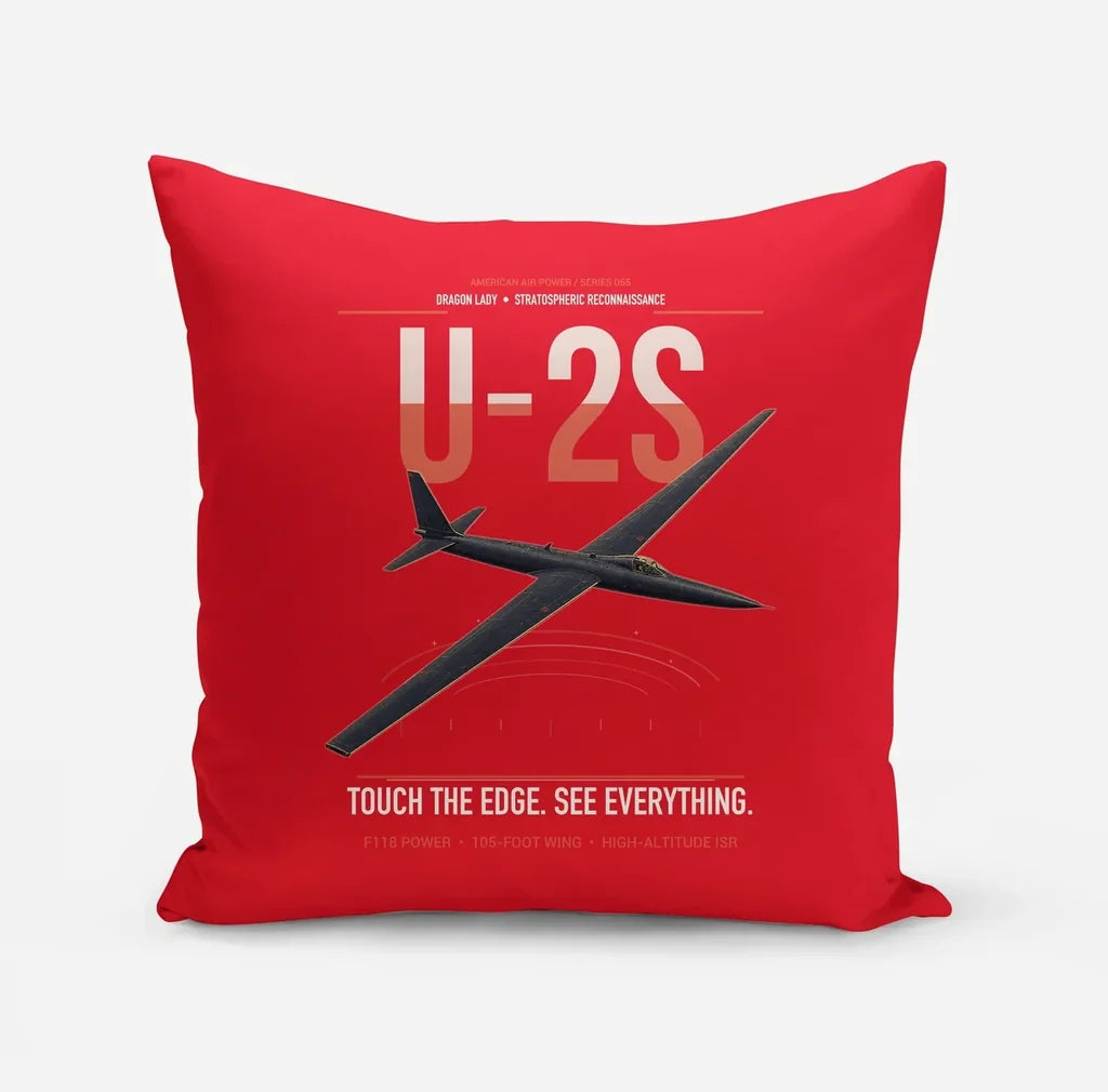 U-2S Dragon Lady design on red pillow