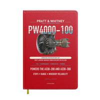 Thumbnail for PW4000-100 design on red notebook