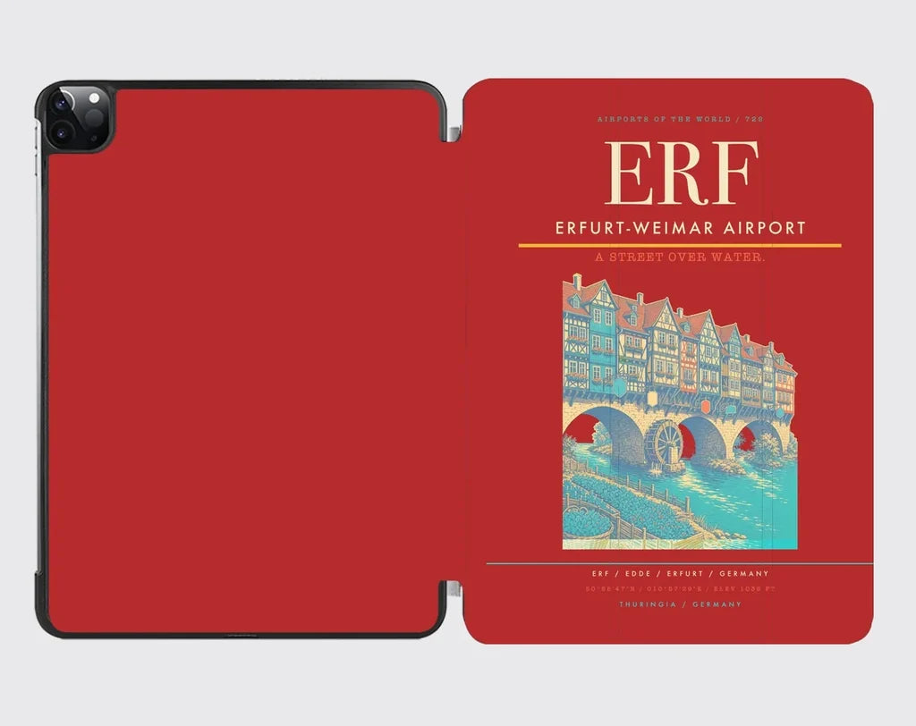 Erfurt-Weimar Airport (ERF) design on red ipad tablet case