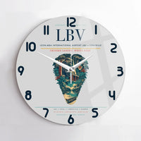 Thumbnail for Leon-Mba International Airport (LBV) design on light gray no frame wall clock