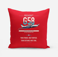Thumbnail for Beechcraft Baron G58 design on red pillow