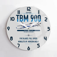 Thumbnail for Daher TBM 900 design on light gray no frame wall clock