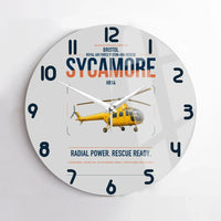 Thumbnail for Bristol Sycamore HR14 design on light gray no frame wall clock