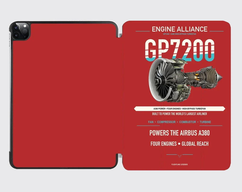 GP7200 design on red ipad tablet case