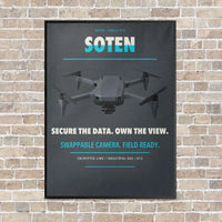 Thumbnail for ACSL SOTEN vertical canvas print - framed - gray background