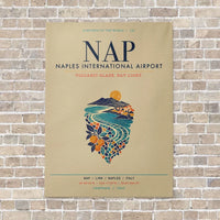 Thumbnail for Naples International Airport NAP vertical canvas print - no frame - beige background