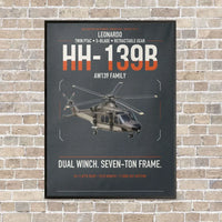 Thumbnail for Leonardo HH-139B vertical canvas print - framed - gray background
