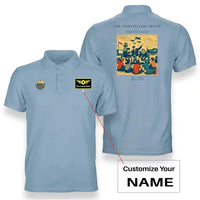 Thumbnail for VINTAGE G4430 - The Storytellers' Bench - Double-Side Polo T-Shirt design on lightblue+name