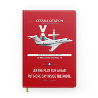 Thumbnail for Cessna Citation X+ design on red notebook