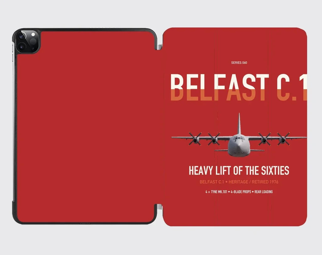Short Belfast C.1 design on red ipad tablet case