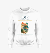 Thumbnail for Lampedusa Airport (LMP) design on white sweatshirt