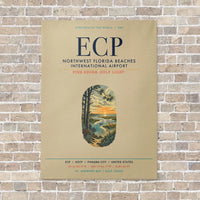 Thumbnail for Northwest Florida Beaches International Airport ECP vertical canvas print - no frame - beige background