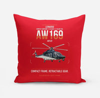 Thumbnail for Leonardo AW169 design on red pillow