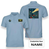 Thumbnail for VINTAGE G4425 - The Runway's Last Light - Double-Side Polo T-Shirt design on lightblue+name