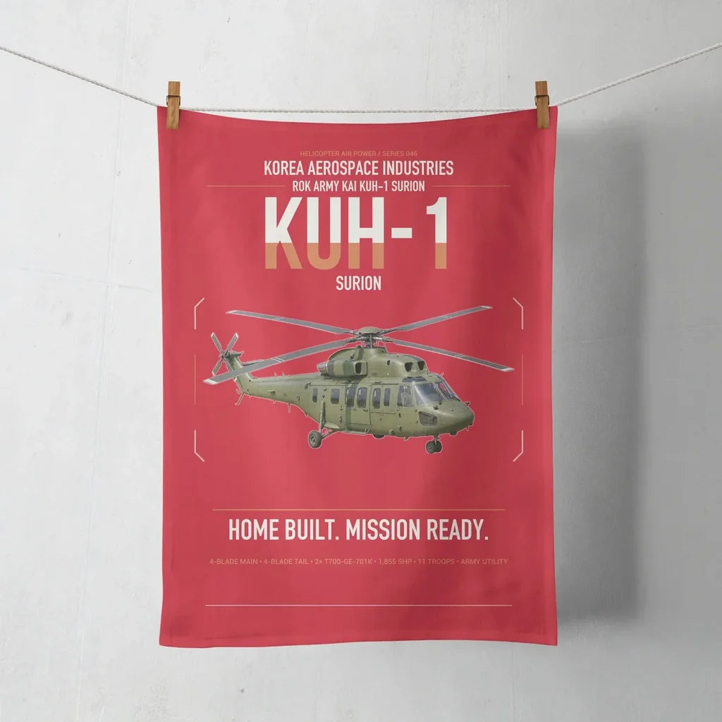 Korea Aerospace Industries KUH-1 Surion design on red towel