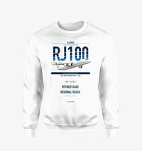 Thumbnail for Avro RJ100 design on white sweatshirt