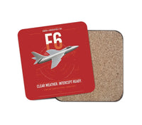 Thumbnail for Hawker Hunter F6 design on red 1 piece coaster