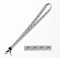 Thumbnail for The Fighter Jet 22 Silhouette lanyard - light gray