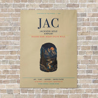 Thumbnail for Jackson Hole Airport JAC vertical canvas print - no frame - beige background