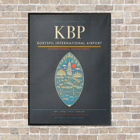 Thumbnail for Boryspil International Airport KBP - Canvas Framed - Gray