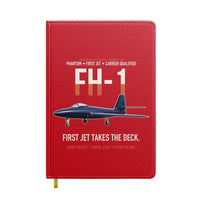 Thumbnail for FH-1 Phantom First Jet Takes the Deck design on red notebook