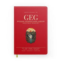 Thumbnail for Spokane International Airport (GEG) design on red notebook