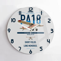 Thumbnail for Piper PA-18 Super Cub design on light gray no frame wall clock