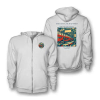 Thumbnail for VINTAGE G4166 - The Hangar Rafters - Premium Zipped Hoodie design on white