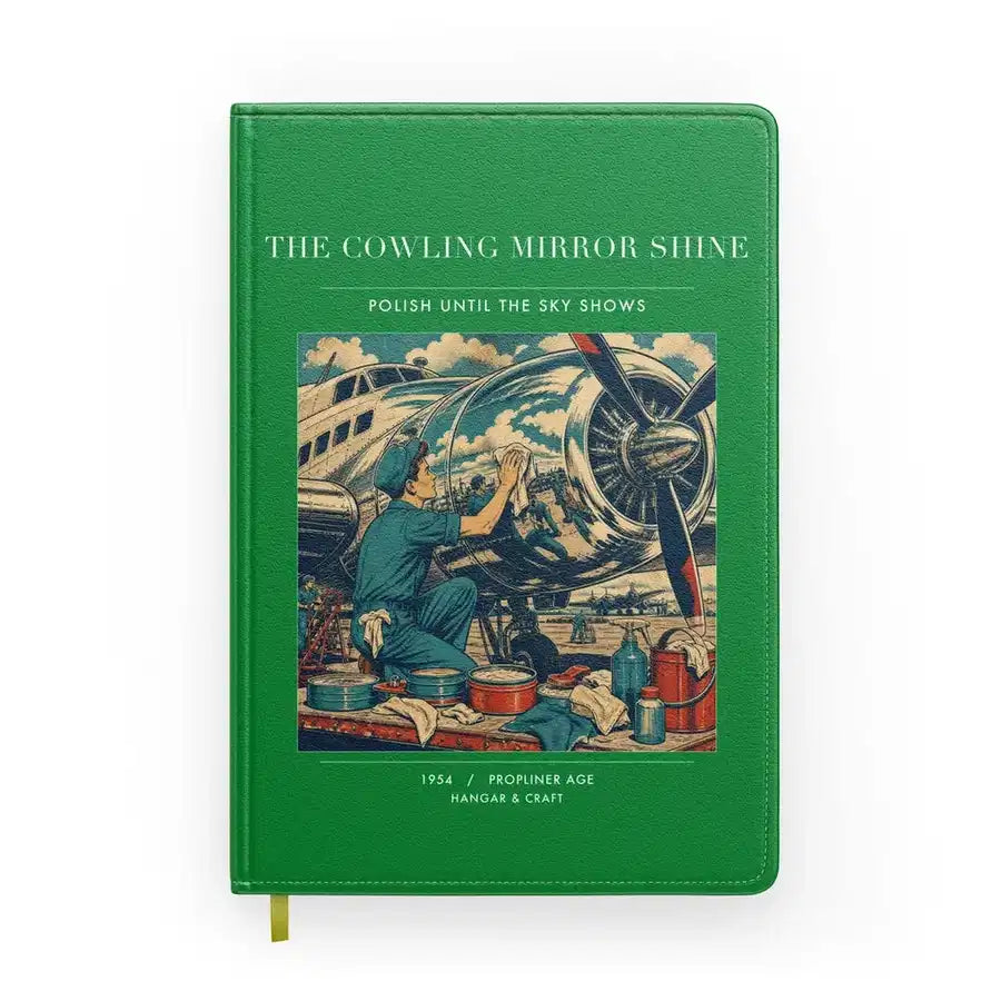 VINTAGE G4262 - The Cowling Mirror Shine - Designed Notebooks design on green