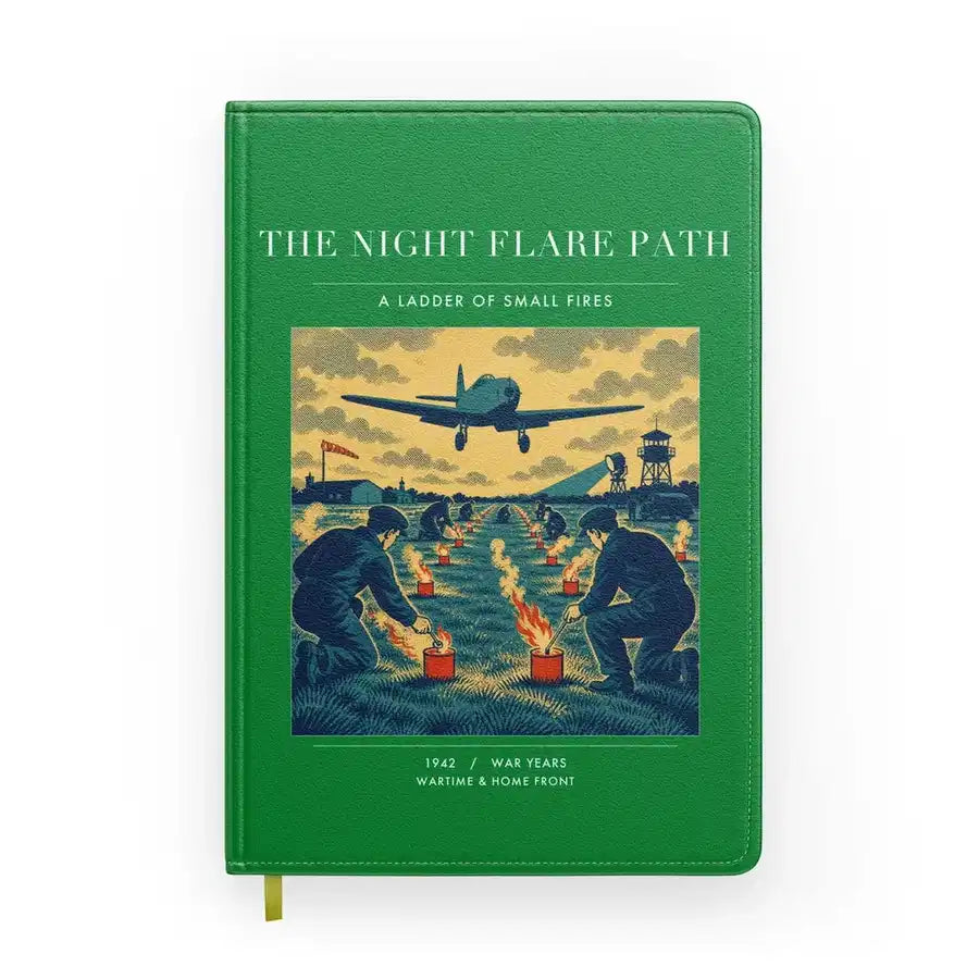 VINTAGE G4525 - The Night Flare Path - Designed Notebooks design on green