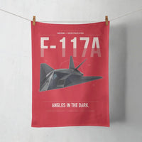 Thumbnail for F-117A Nighthawk design on red towel