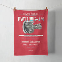 Thumbnail for PW1100G-JM design on red towel