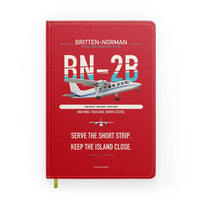 Thumbnail for Britten-Norman BN-2B-26 Islander design on red notebook