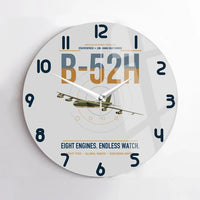 Thumbnail for B-52H Stratofortress design on light gray no frame wall clock