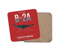 Thumbnail for B-2A Spirit design on red 1 piece coaster