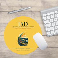 Thumbnail for Washington Dulles International Airport (IAD) design on yellow round mouse pad