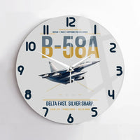 Thumbnail for B-58A Hustler design on light gray no frame wall clock