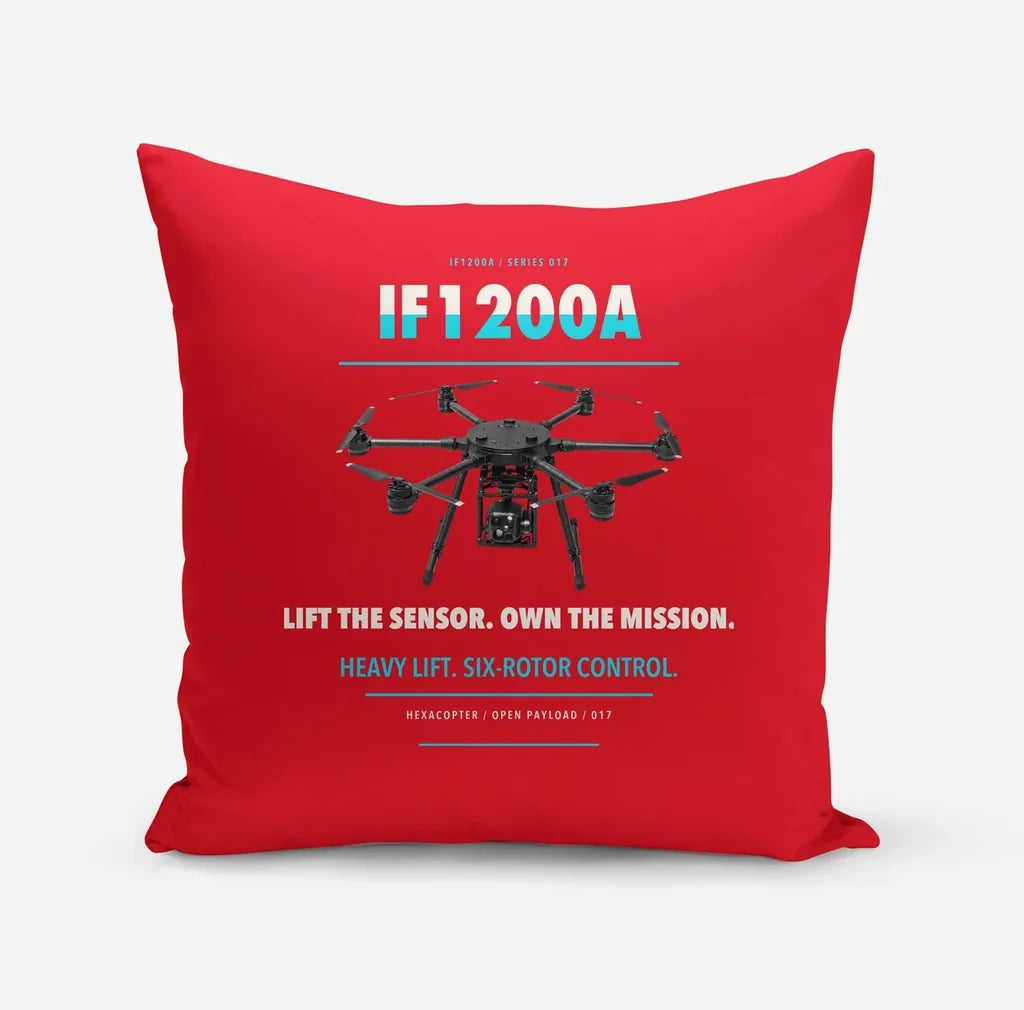 Inspired Flight IF1200A design on red pillow